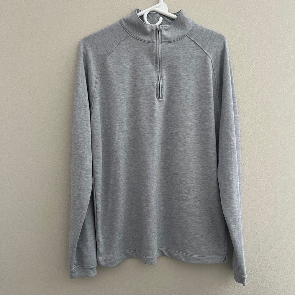 Peter Millar Men's Quarter Zip Gray Size Medium M Golf